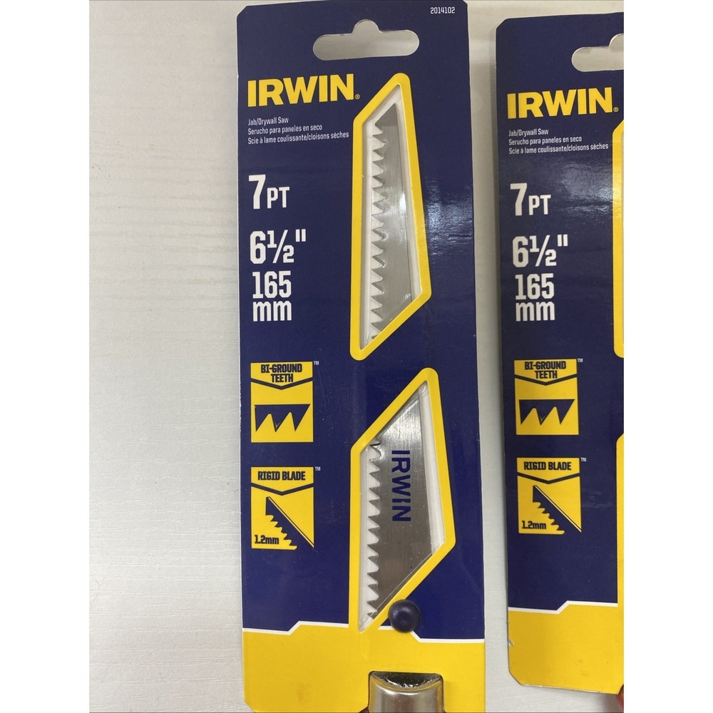 IRWIN Tools Standard Drywall/Jab Saw (2014102) Wood Handle - New Set of 3 - Picture 2 of 4